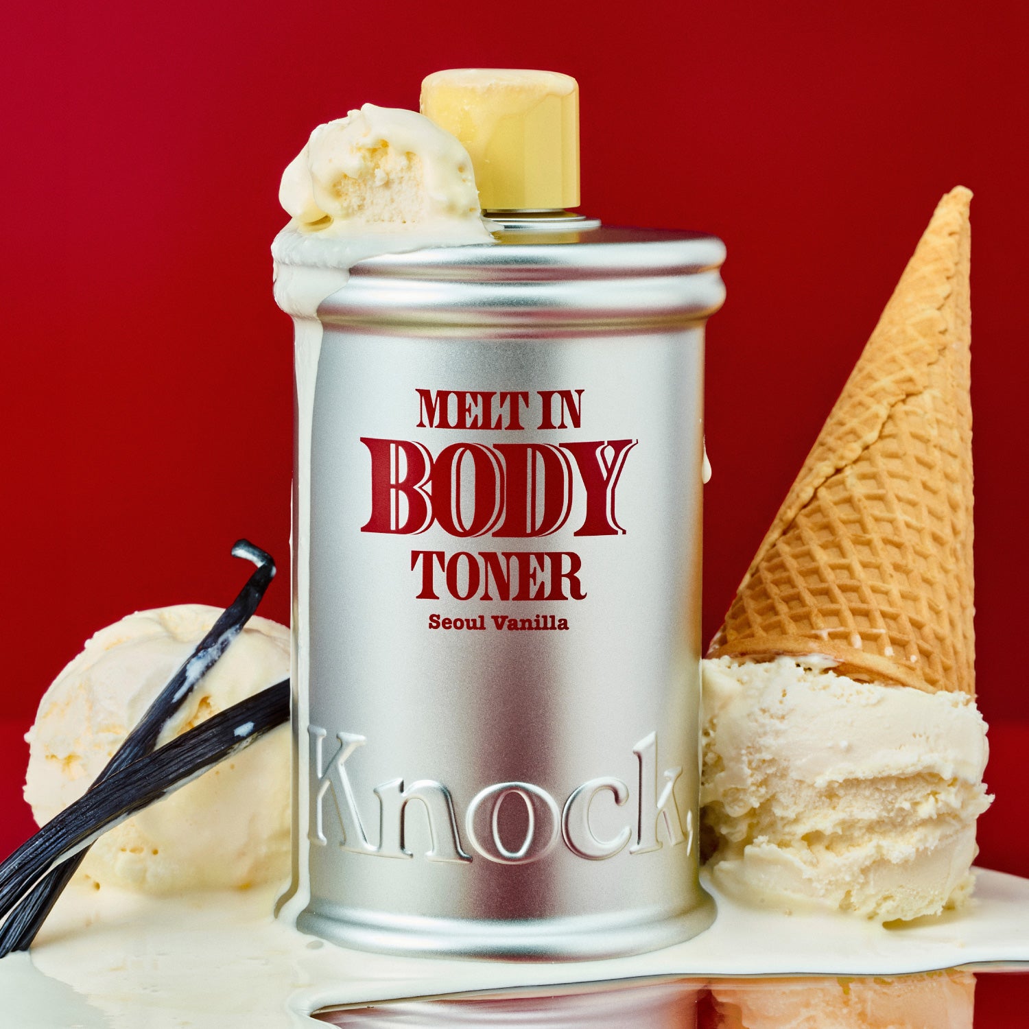 Melt in body toner Seoul Vanilla Main thumbnaim with ice cream 