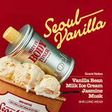 this image shows the scent notes.
Vanilla bean, milk ice cream, jasmine, musk