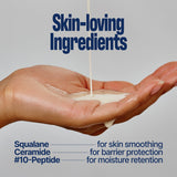 It shows that the main ingredients and each benefit.

Squalane for skin smoothing
Ceramide for barrier protection
#10-Peptide for moisture retention